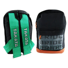Load image into Gallery viewer, Brand New JDM TAKATA Bride Racing Green Harness Adjustable Shoulder Strap Backpack