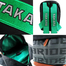 Load image into Gallery viewer, Brand New JDM TAKATA Bride Racing Green Harness Adjustable Shoulder Strap Backpack
