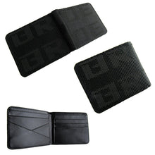 Load image into Gallery viewer, Brand New JDM Bride Black Custom Stitched Racing Fabric Bifold Wallet Leather Gradate Men