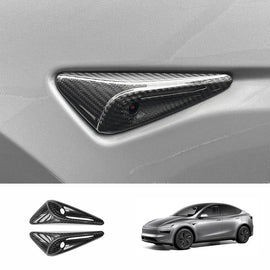 Brand New 2025-2026 Tesla Model Y Juniper Real Carbon Fiber Side Fender Camera Vent Cover Full Trim
