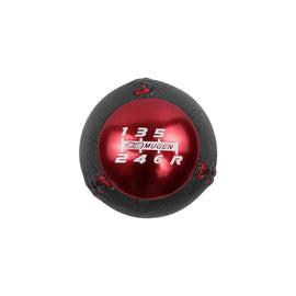 BRAND NEW JDM Mugen Leather 6 Speed Shift Knob Black / Red HONDA CRZ Type R Civic FA5 FG2 SI