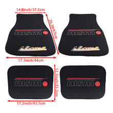 Load image into Gallery viewer, Brand New 4PCS UNIVERSAL NISMO Racing Fabric Car Floor Mats Interior Carpets