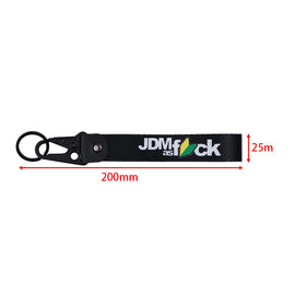 BRAND New JDM AS FCK Black Racing Keychain Metal key Ring Hook Strap Lanyard Universal