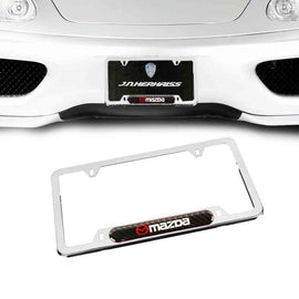 Brand New Universal 1PCS MAZDA Chrome Metal License Plate Frame