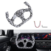Load image into Gallery viewer, BRAND NEW UNIVERSAL 330MM Graphic Skull Look Yoke Style Acrylic 6 Holes White Steering Wheel w/Horn Button Cover
