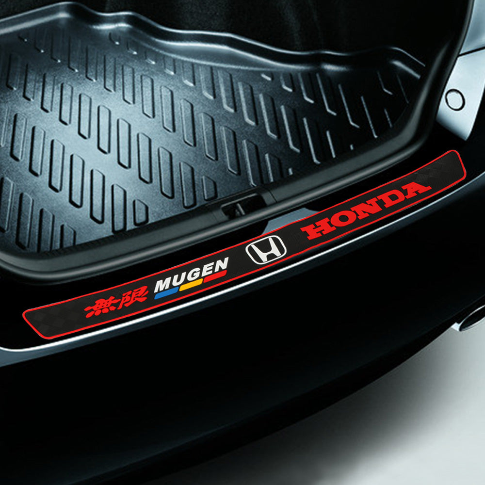 Brand New Mugen Rubber Anti-Scratch Rear Guard Bumper Protector Trim Trunk Sill Cover