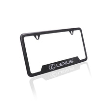 Load image into Gallery viewer, Brand New Universal 2PCS LEXUS Metal Carbon Fiber Style License Plate Frame