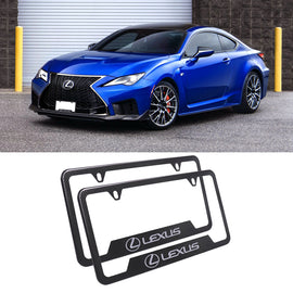 Brand New Universal 2PCS LEXUS Metal Carbon Fiber Style License Plate Frame