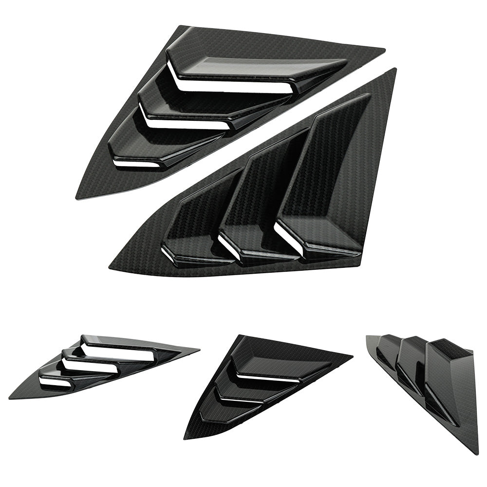 Brand New Honda Civic 10th 2016-2021 4DR SEDAN ABS Carbon Fiber Pattern Style Rear Side Vent Window Scoop Louver Cover