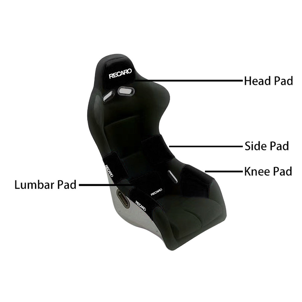 Recaro-Style Black Lumbar Tuning Pad For Bucket Racing Seats – 26cm X 16cm, 500g