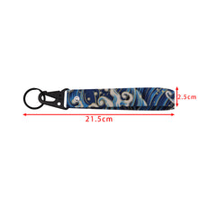 Load image into Gallery viewer, BRAND NEW JDM Sakura Wave Racing Keychain Metal key Ring Hook Strap Lanyard Universal