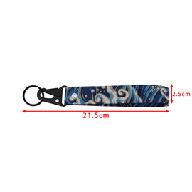 BRAND NEW JDM Sakura Wave Racing Keychain Metal key Ring Hook Strap Lanyard Universal