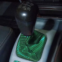 Load image into Gallery viewer, Brand New Universal GR SPORT Carbon Fiber Green Leather PVC Style Black Stitch Leather Gear Manual Shifter Shift Knob Boot