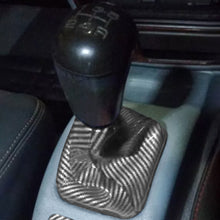 Load image into Gallery viewer, Brand New Universal GR SPORT Carbon Fiber Silver Leather PVC Style Black Stitch Leather Gear Manual Shifter Shift Knob Boot