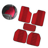 Brand New 5PCS Bride Red / Black Graduation Color Hybrid Racing Fabric Floor Mats Interior Carpets Universal