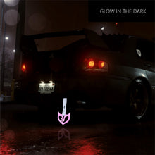 Load image into Gallery viewer, Brand New Devil Demon Broken Heart Purple Glow In The Dark JDM TSURIKAWA Ring Subway Train Bus Handle Strap Charm Drift