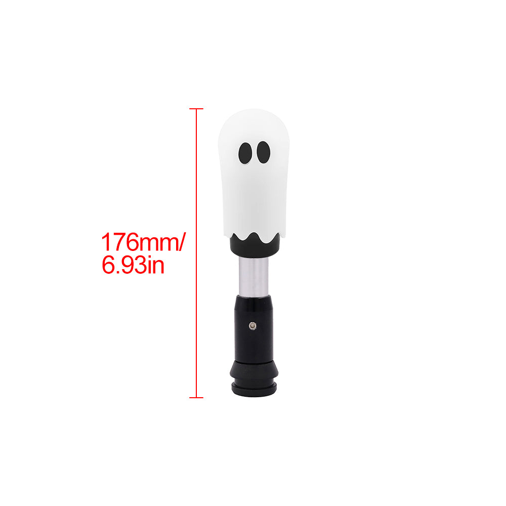 Brand New Universal Ghost Aluminum White Automatic Gear Shift Knob Shifter Lever Head