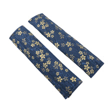 Load image into Gallery viewer, Brand New Universal 2PCS SAKURA Blue Flower Fabric Soft Cotton Seat Belt Cover Shoulder Pads