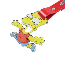 Load image into Gallery viewer, Brand New Bart Simpsons JDM TSURIKAWA Ring Subway Train Bus Handle Red Strap Charm Drift