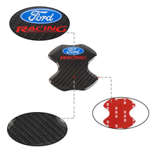 Load image into Gallery viewer, BRAND NEW UNIVERSAL 2PCS FORD RACING REAL CARBON FIBER ANTI-SCRATCH DOOR HANDLE PROTECTOR