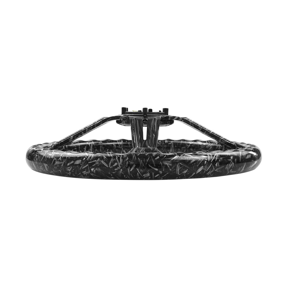 BRAND NEW UNIVERSAL 350MM 14'' Forge Carbon Fiber Style Acrylic Deep Dish 6 Holes Steering Wheel w/Horn Button Cover