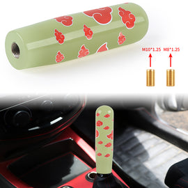 Brand New 15CM NARUTO AKATSUKI CLOUD Universal Glow In the Dark Green Manual Long Stick Shift Knob M8 M10 M12 Adapter