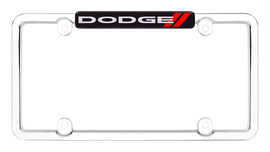 BRAND NEW Official Licensed Product Cruiser Accessories License Plate Frame Dodge Logo Chrome (11036) License Pate Frame