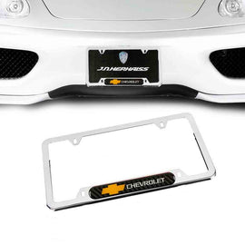 Brand New Universal 1PCS CHEVROLET Chrome Metal License Plate Frame