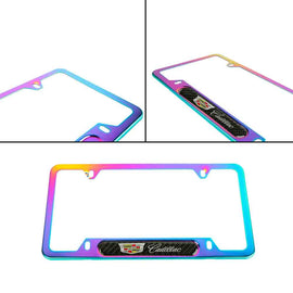 Brand New Universal 1PCS Cadillac Neo Chrome Metal License Plate Frame