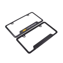 Load image into Gallery viewer, Brand New Universal 2PCS Chevrolet Metal Carbon Fiber Style License Plate Frame