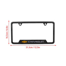 Load image into Gallery viewer, Brand New Universal 2PCS Chevrolet Metal Carbon Fiber Style License Plate Frame