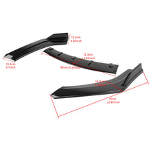 Load image into Gallery viewer, BRAND NEW 3PCS 2016-2021 Honda Civic 4DR SEDAN LX EX Si JDM CARBON FIBER LOOK FRONT BUMPER LIP SPLITTER KIT