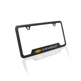 Brand New Universal 1PCS Chevrolet Metal Carbon Fiber Style License Plate Frame