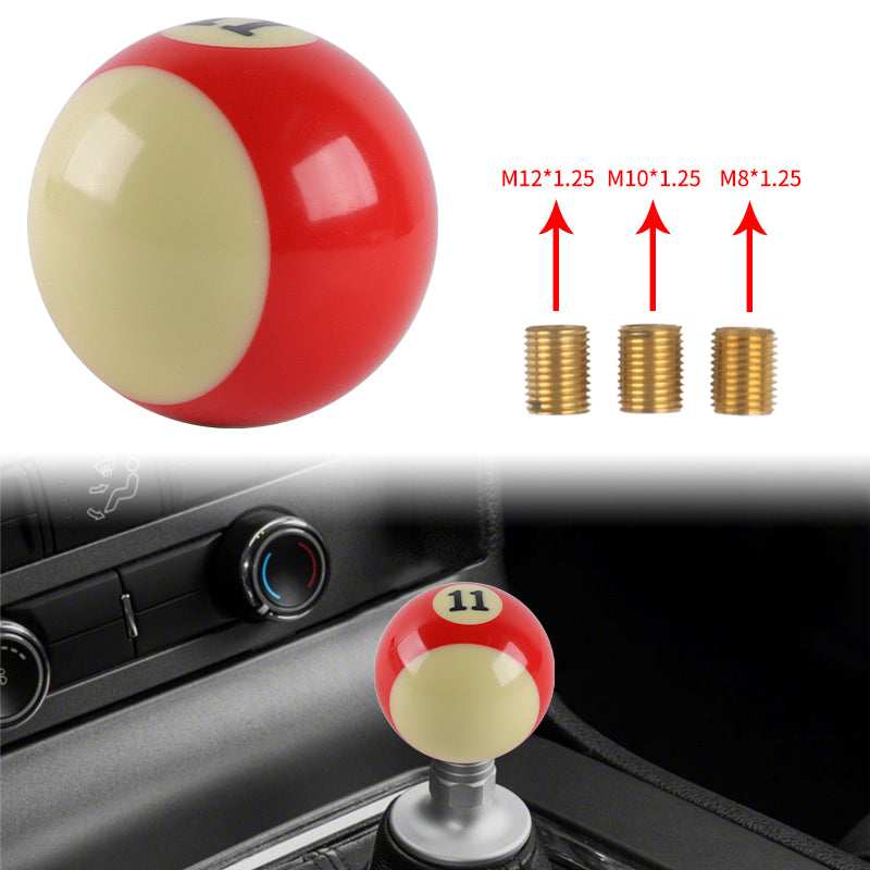 Brand New #11 Billiard Ball Round Car Manual Gear Shift Knob Universal Shifter Lever Cover M8 M10 M12