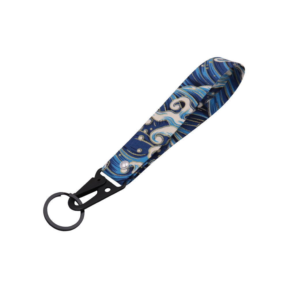 BRAND NEW JDM Sakura Wave Racing Keychain Metal key Ring Hook Strap Lanyard Universal