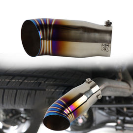 Brand New Burnt Blue Stainless Steel Car Exhaust Muffler Tip Straight Pipe 2.5'' Inlet