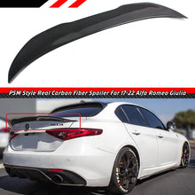 Load image into Gallery viewer, BRAND NEW 2017-2023 ALFA ROMEO GIULIA HIGH KICK Real Carbon Fiber Rear Trunk PSM Spoiler