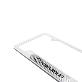 Brand New Universal 1PCS CHEVROLET Silver Metal License Plate Frame