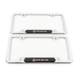 Brand New Universal 2PCS BUICK Chrome Metal License Plate Frame