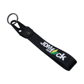 BRAND New JDM AS FCK Black Racing Keychain Metal key Ring Hook Strap Lanyard Universal
