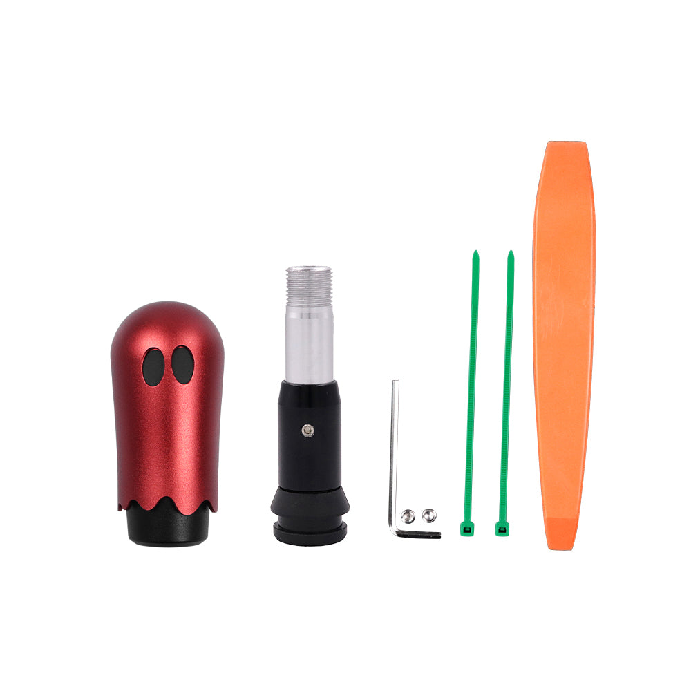 Brand New Universal Ghost Aluminum Red Automatic Gear Shift Knob Shifter Lever Head