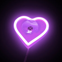 Load image into Gallery viewer, BRAND NEW UNIVERSAL LOVE HEART PURPLE LED Neon Flash Light Car Window Glow Electric Remote Control Lamp