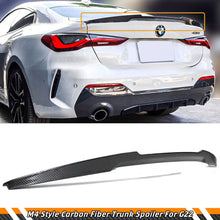Load image into Gallery viewer, BRAND NEW 2021-2023 BMW G22 4 SERIES 430i &amp; BMW G82 M4 Real Carbon Fiber Rear Trunk M4 STYLE SPOILER