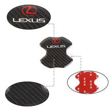 Load image into Gallery viewer, BRAND NEW UNIVERSAL 2PCS LEXUS REAL CARBON FIBER ANTI-SCRATCH DOOR HANDLE PROTECTOR