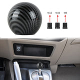 BRAND NEW UNIVERSAL JDM Aluminum Carbon Fiber Style Round Ball Manual Gear Stick Shift Knob Universal M8 M10 M12