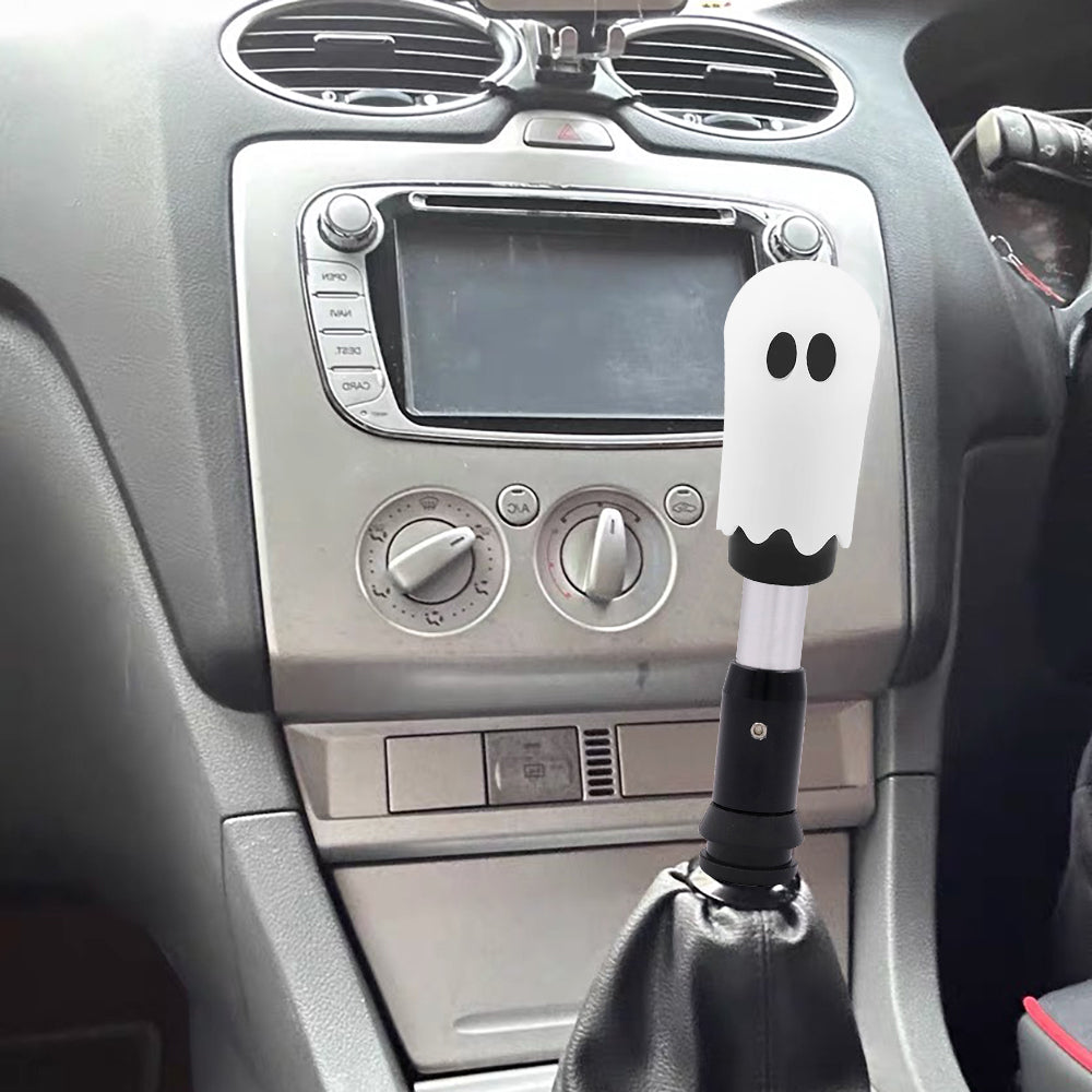 Brand New Universal Ghost Aluminum White Automatic Gear Shift Knob Shifter Lever Head