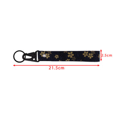 Load image into Gallery viewer, BRAND NEW JDM Sakura Flowers Racing Keychain Metal key Ring Hook Strap Lanyard Universal