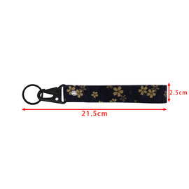 BRAND NEW JDM Sakura Flowers Racing Keychain Metal key Ring Hook Strap Lanyard Universal