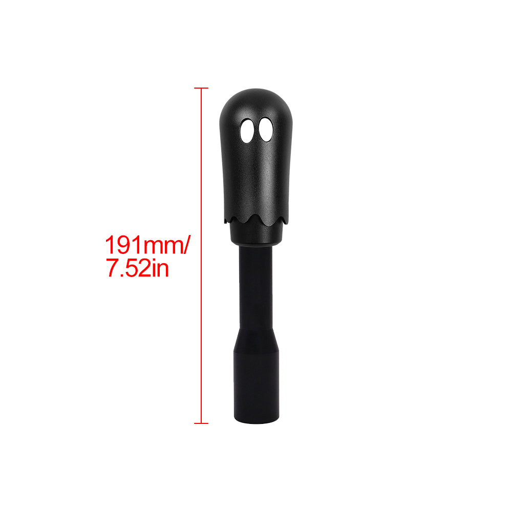 Brand New Universal Ghost Aluminum Black Manual Car Gear MT Stick Shift Knob M8 M10 M12 & Black Shifter Extender Extension