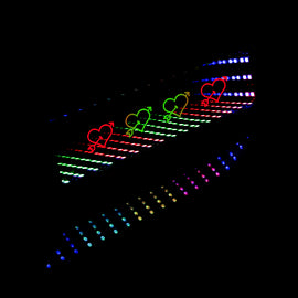 BRAND NEW UNIVERSAL JDM HEART ARROW MULTI-COLOR GALAXY MIRROR LED LIGHT CLIP-ON REAR VIEW WINK REARVIEW